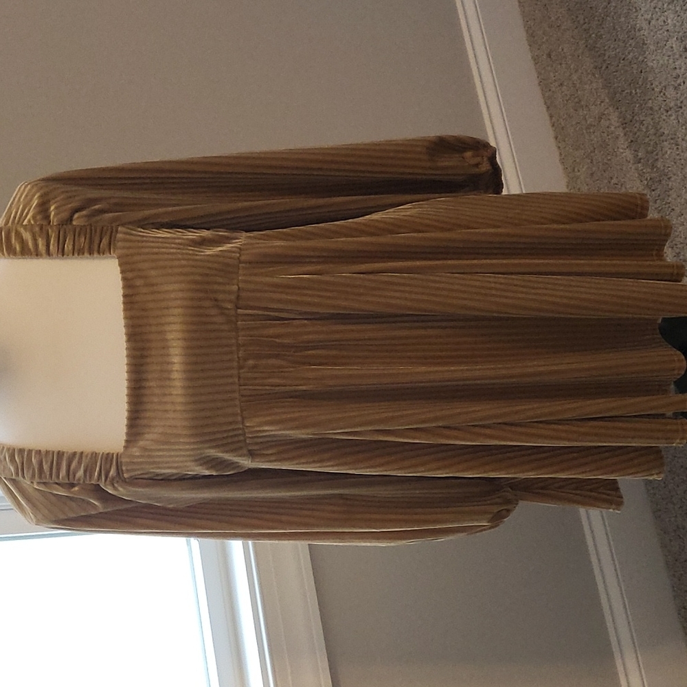 Fab'rik Odette Velvet Mini in Gold NWOT